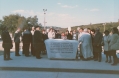 Inauguration de l'autel extérieur du sanctuaire ND de SantaCruz à Nîmes. Consécration par le Père Espine avec la présence de nombreux religieux des communautés juives et musulmanes (1988 - 1989).